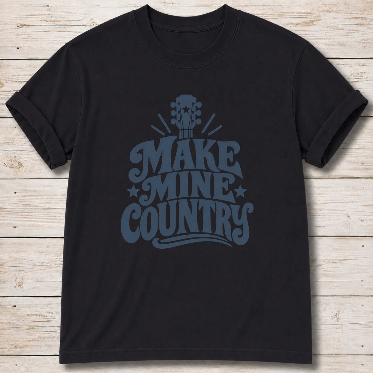 Black Make Mine Country T-Shirt