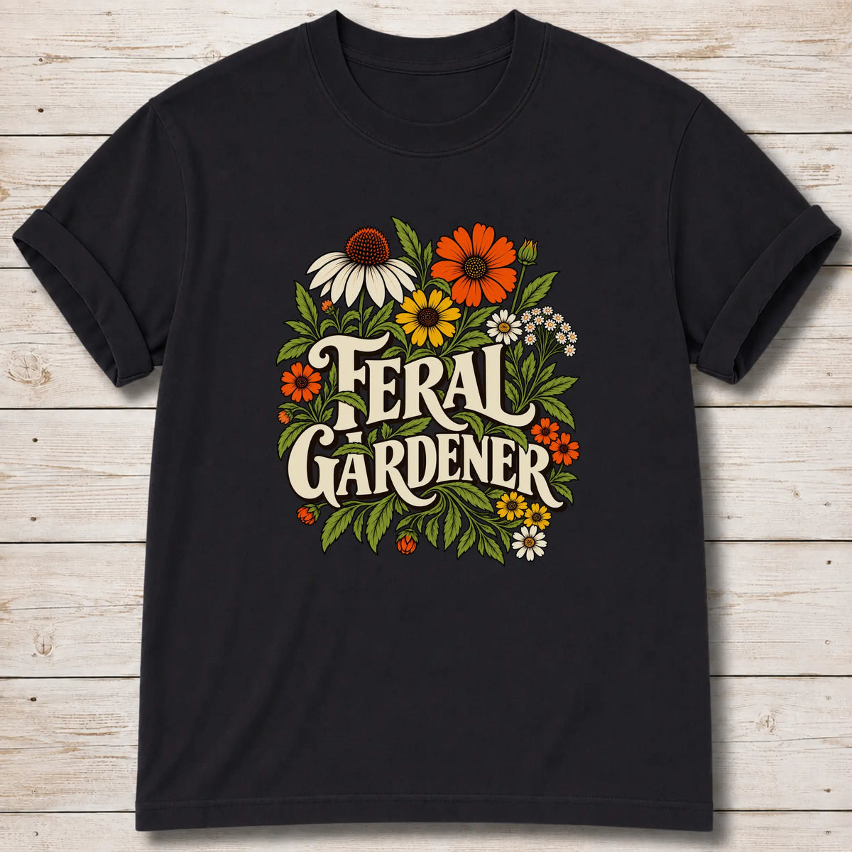Black Feral Gardener T-Shirt