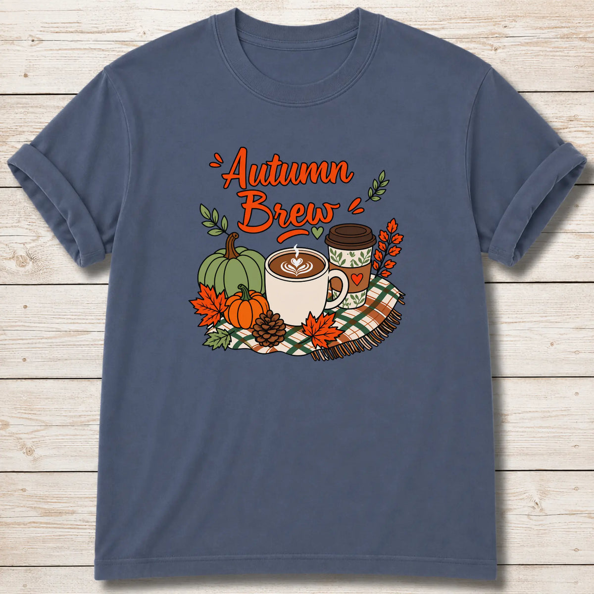Autumn Brew T-Shirt - Blue Jean