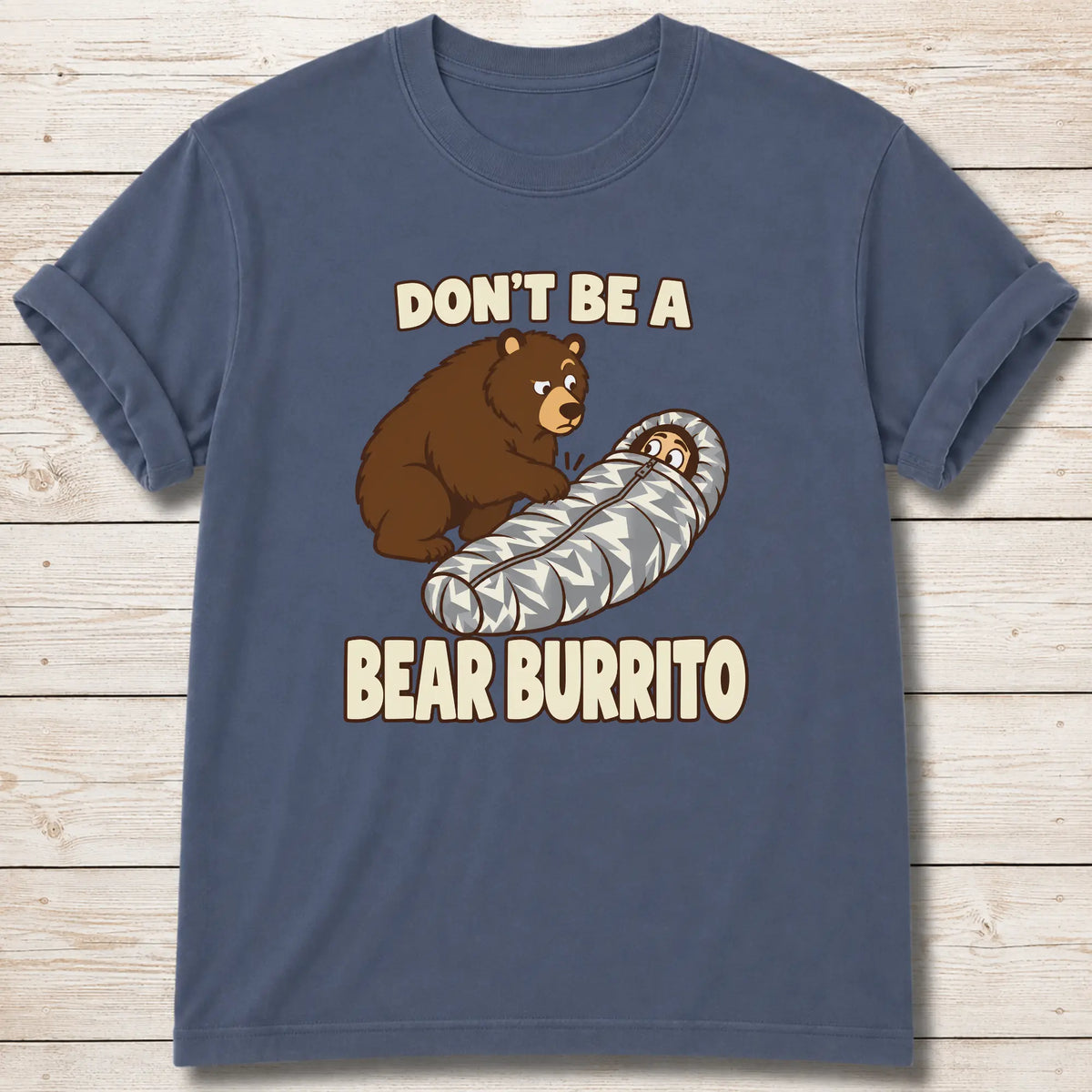 Bear Burrito T-Shirt - Blue Jean