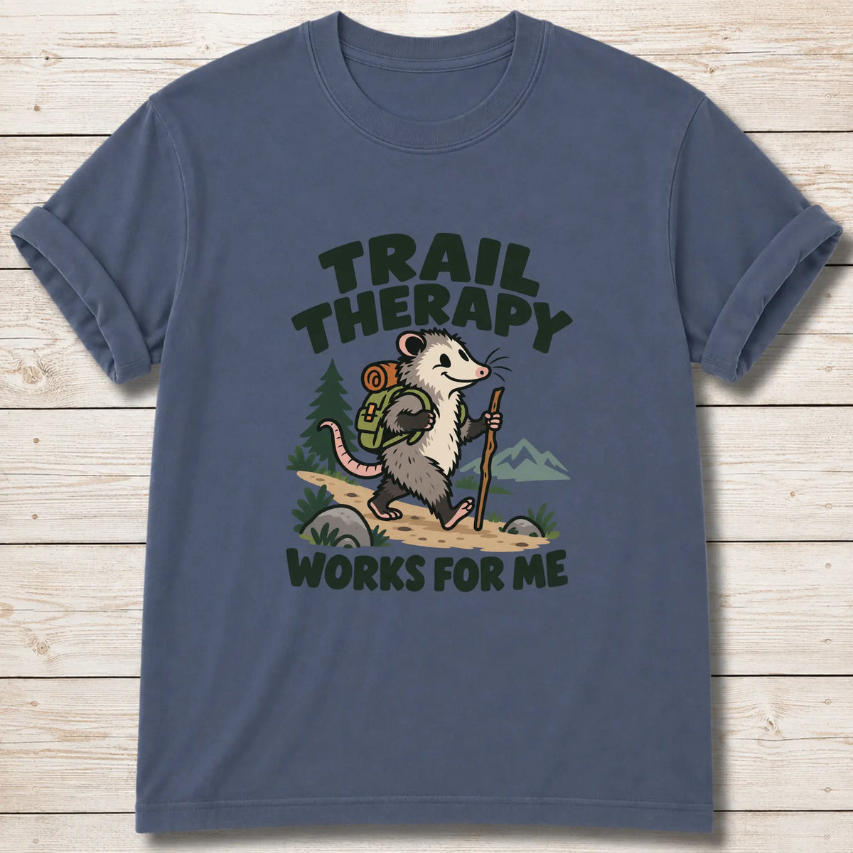 Trail Therapy T-Shirt - Blue Jean