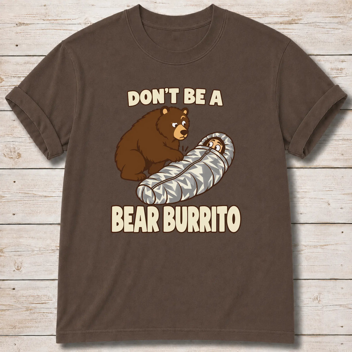 Bear Burrito T-Shirt - Espresso