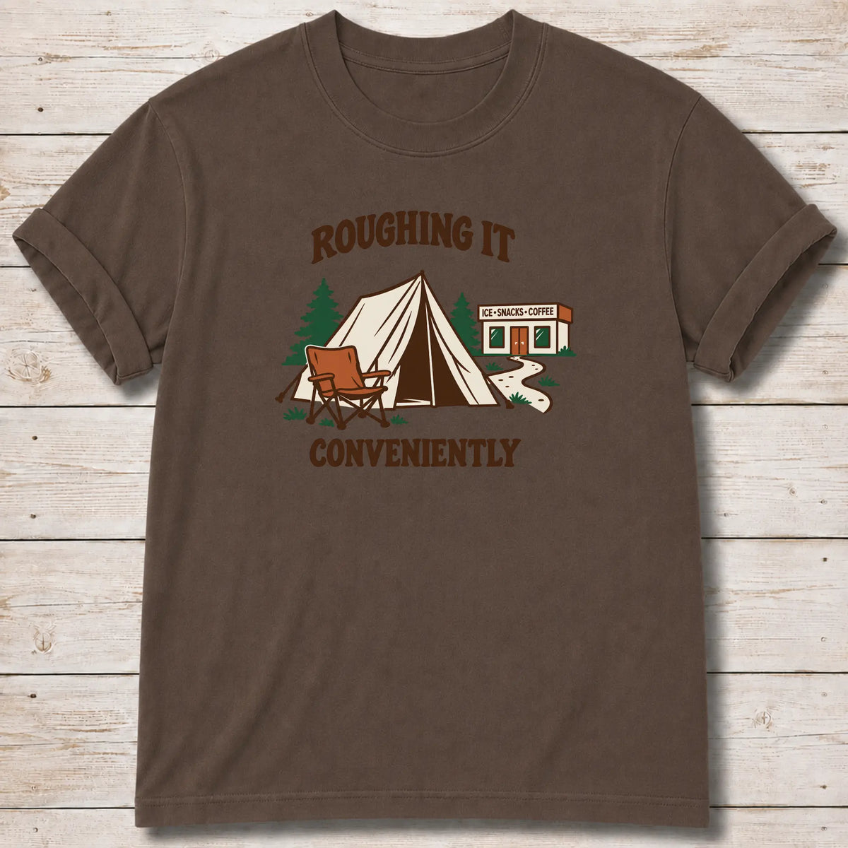 Roughing It T-Shirt - Espresso
