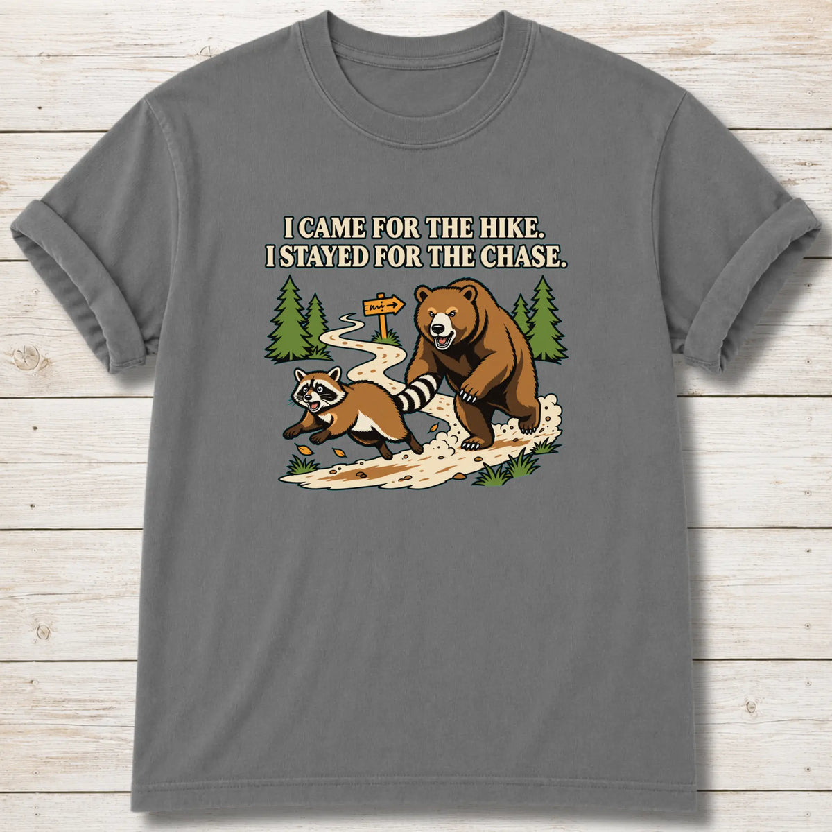 Bear Chase T-Shirt - Grey