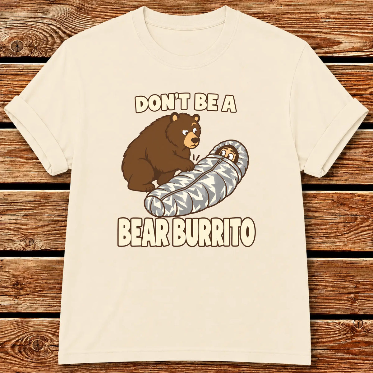 Bear Burrito T-Shirt - Ivory