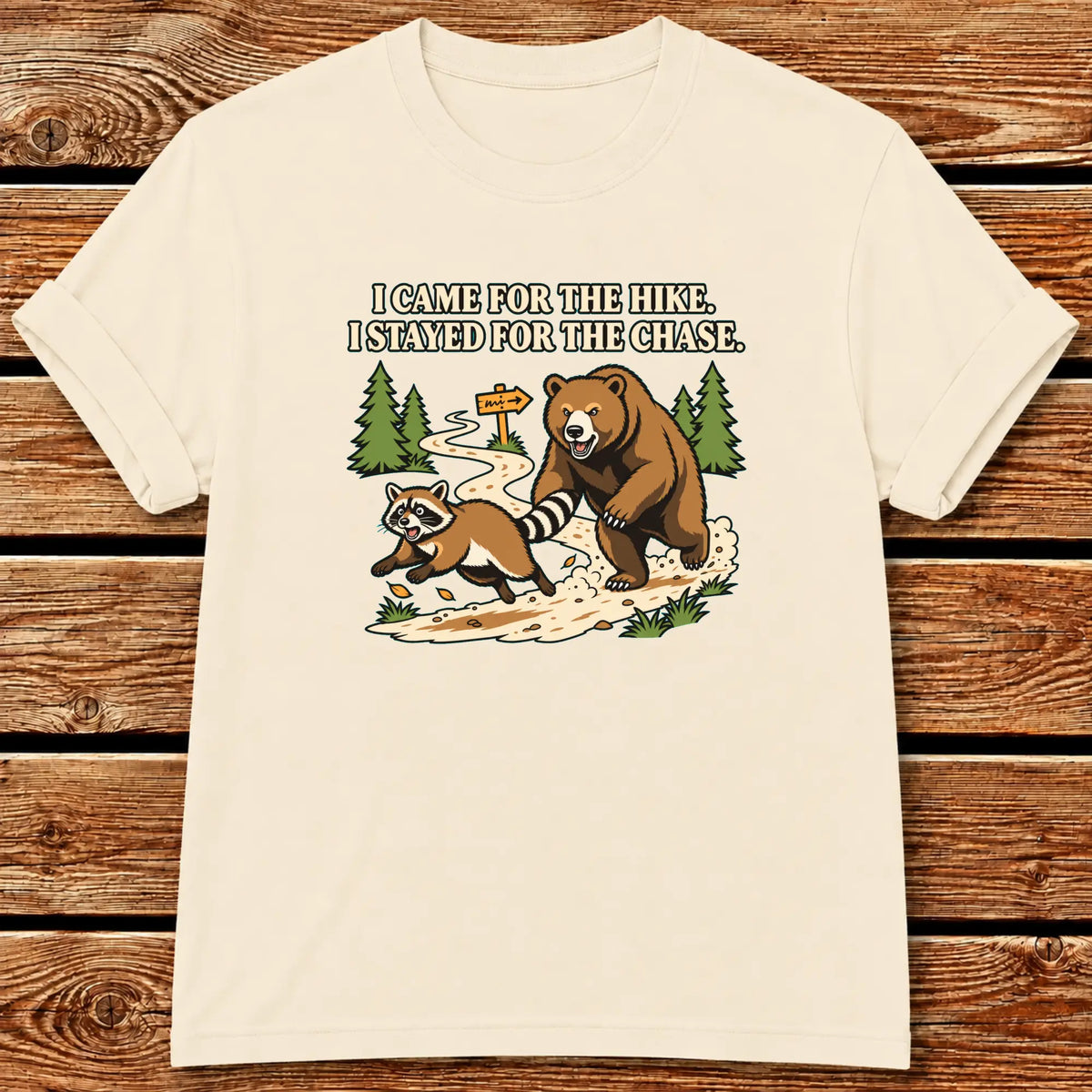 Bear Chase T-Shirt - Ivory