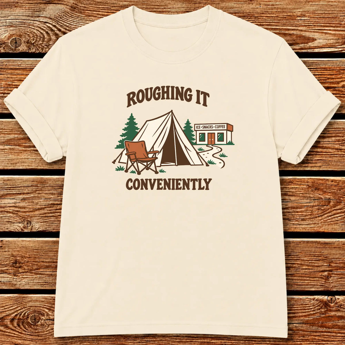 Roughing It T-Shirt - Ivory