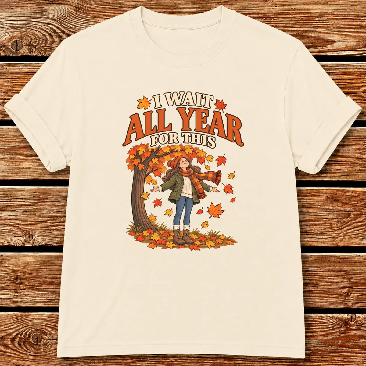Waiting for Fall T-Shirt - Ivory