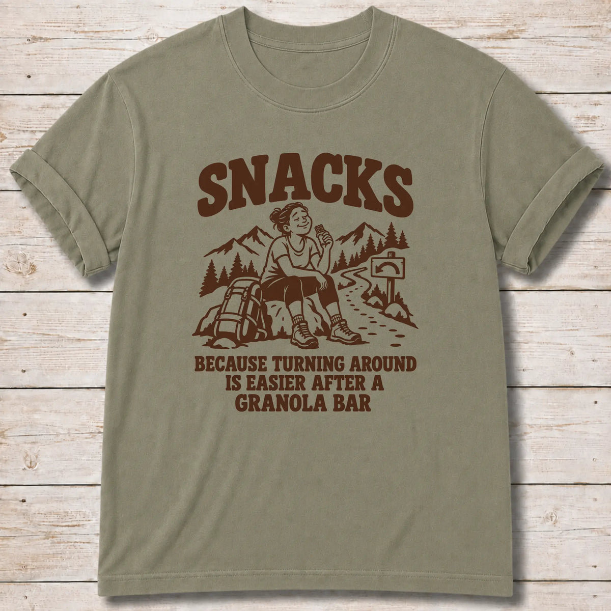 U-Turn Snacks T-Shirt - Khaki