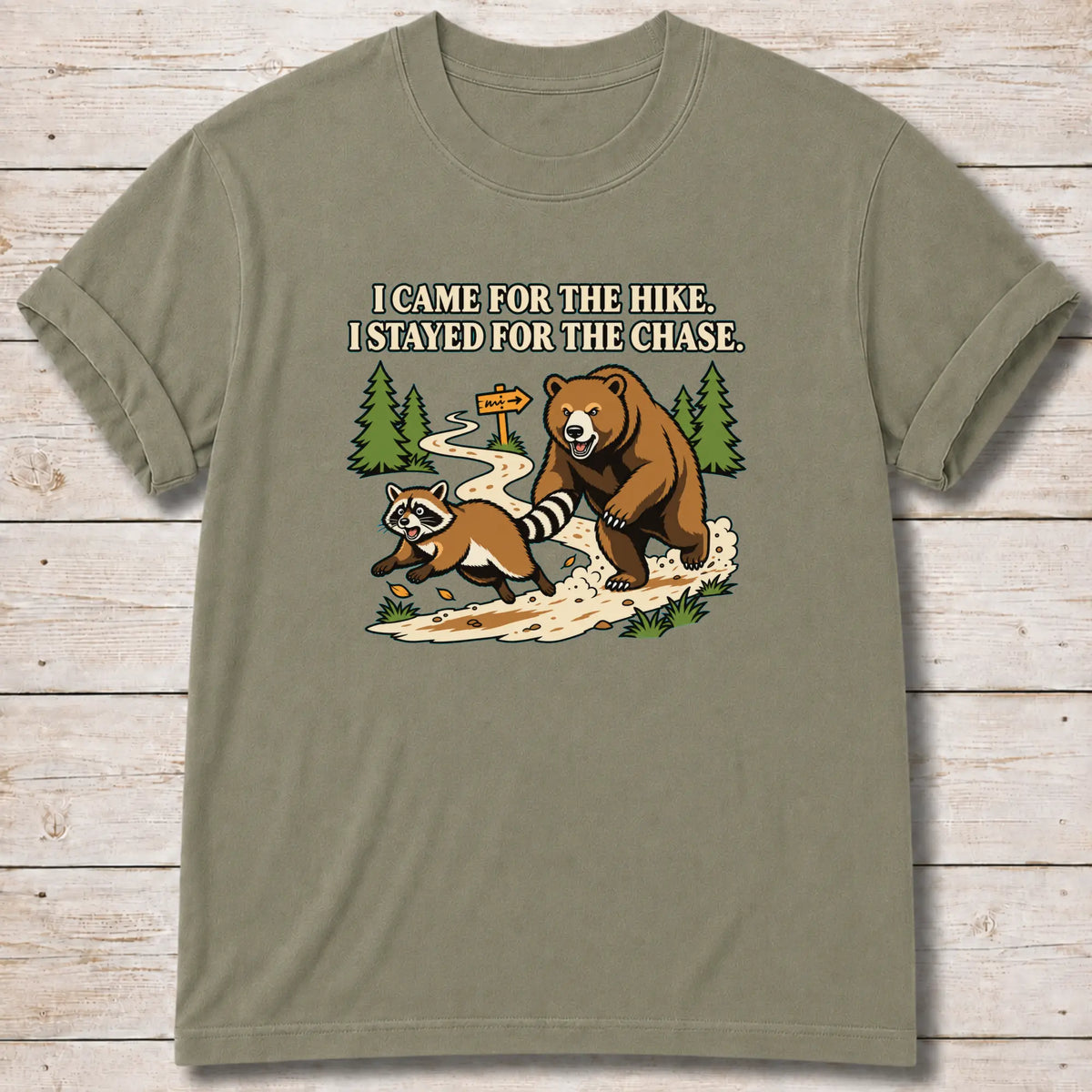 Bear Chase T-Shirt - Khaki