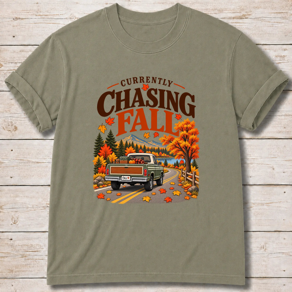 Chasing Fall T-Shirt - Khaki