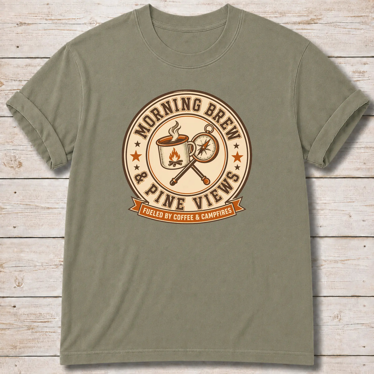 Morning Brew T-Shirt - Khaki