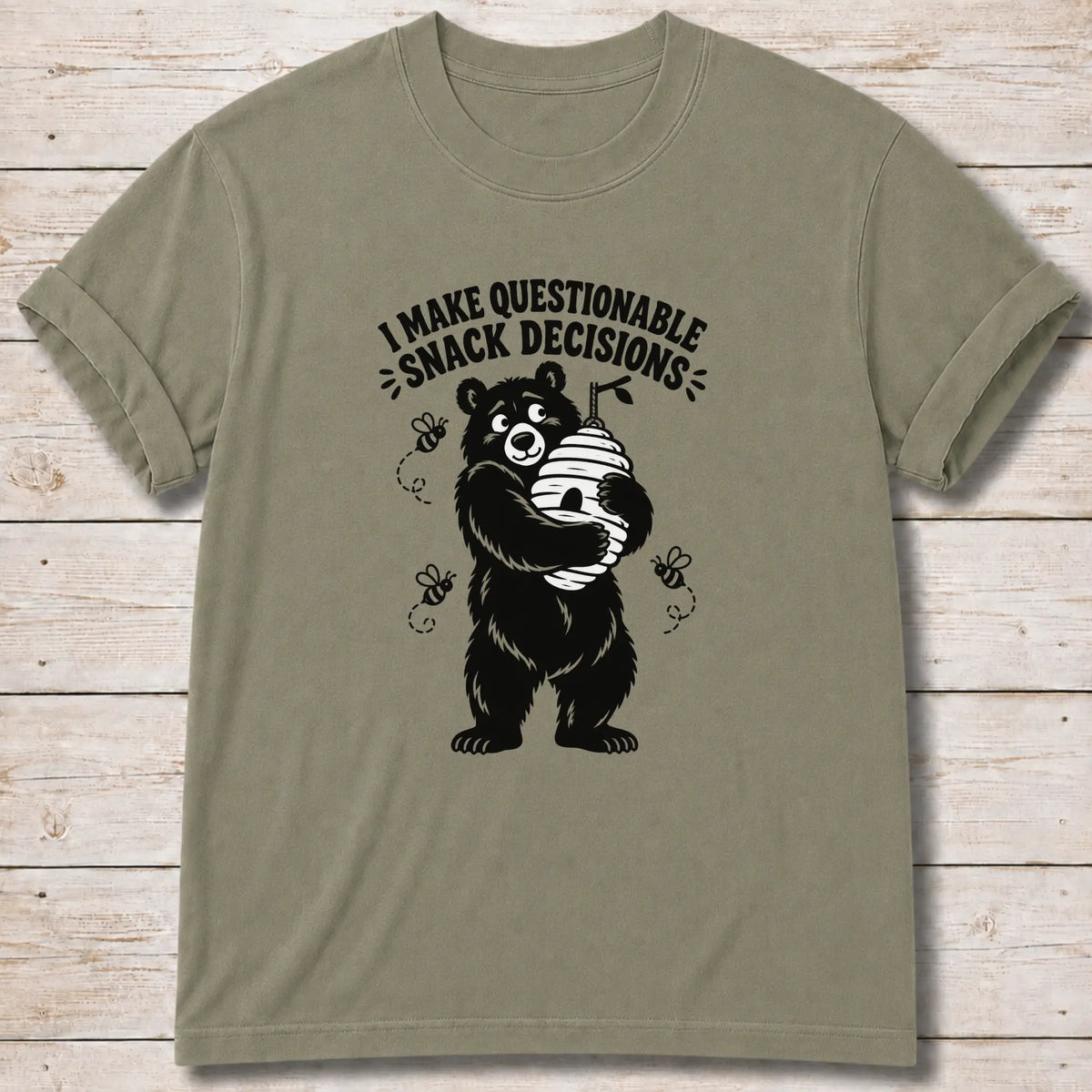 Snack Decisions T-Shirt - Khaki