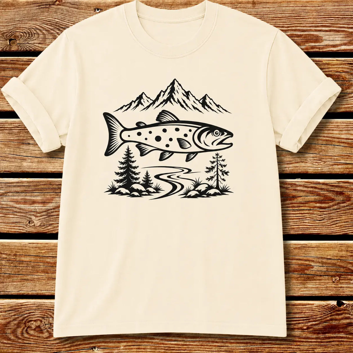 Mountain Stream T-Shirt - Ivory