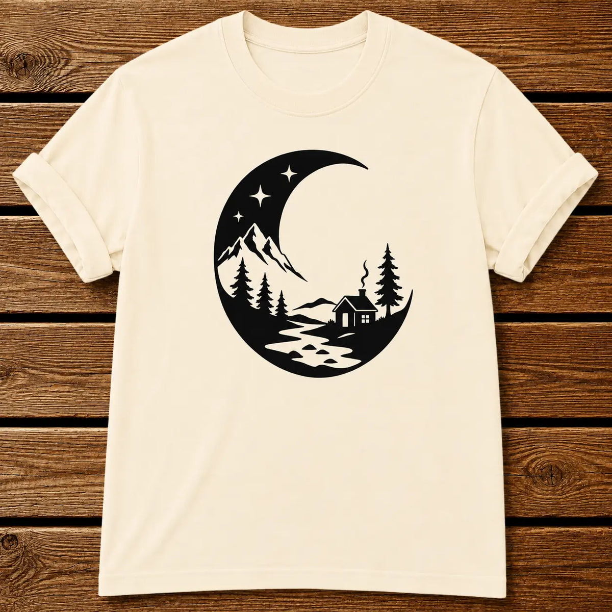 Night Scene T-Shirt - Ivory