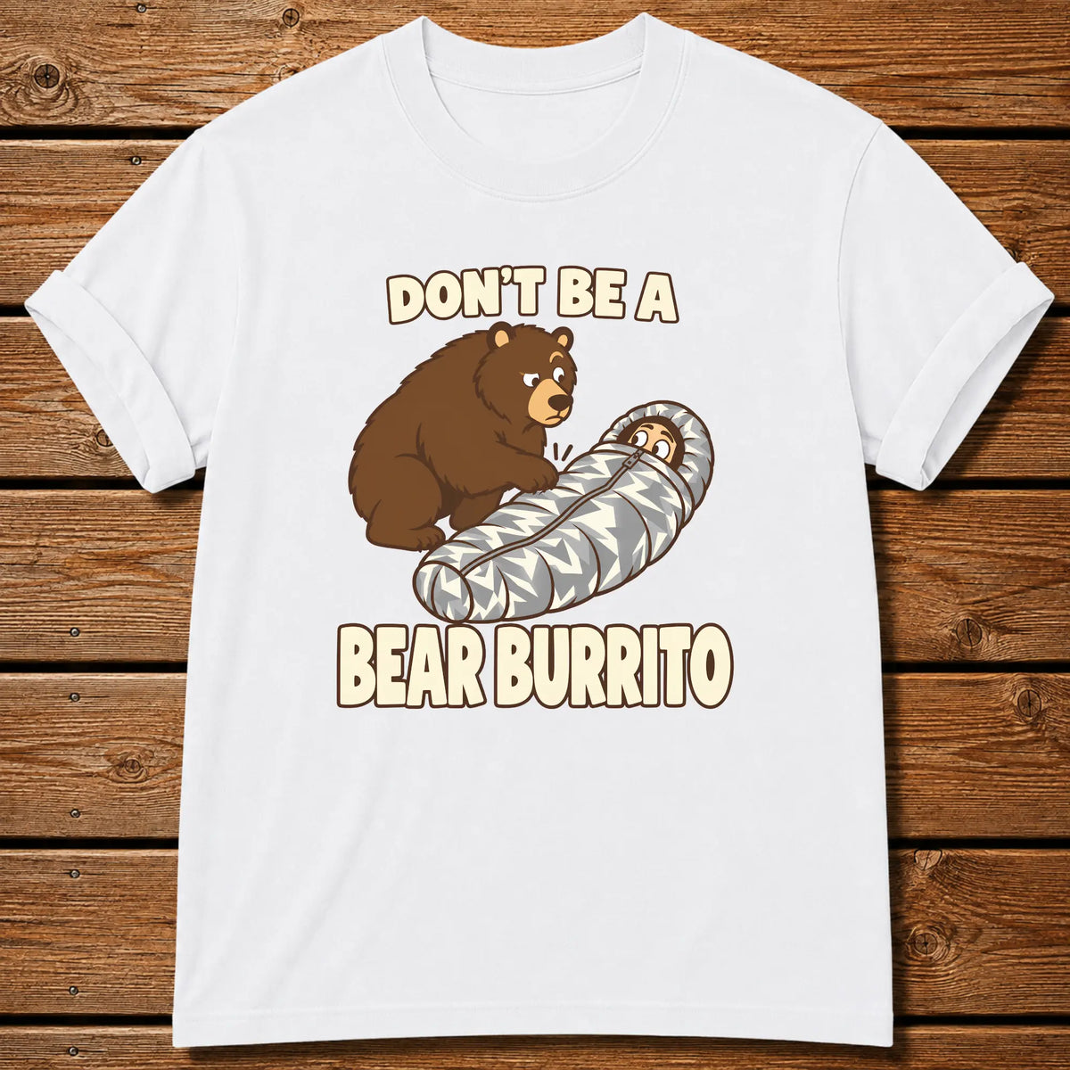 Bear Burrito T-Shirt - White