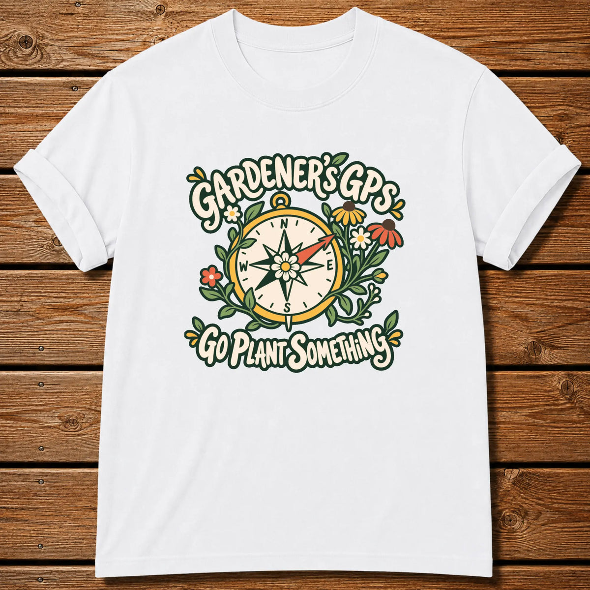 White Gardener's GPS T-Shirt