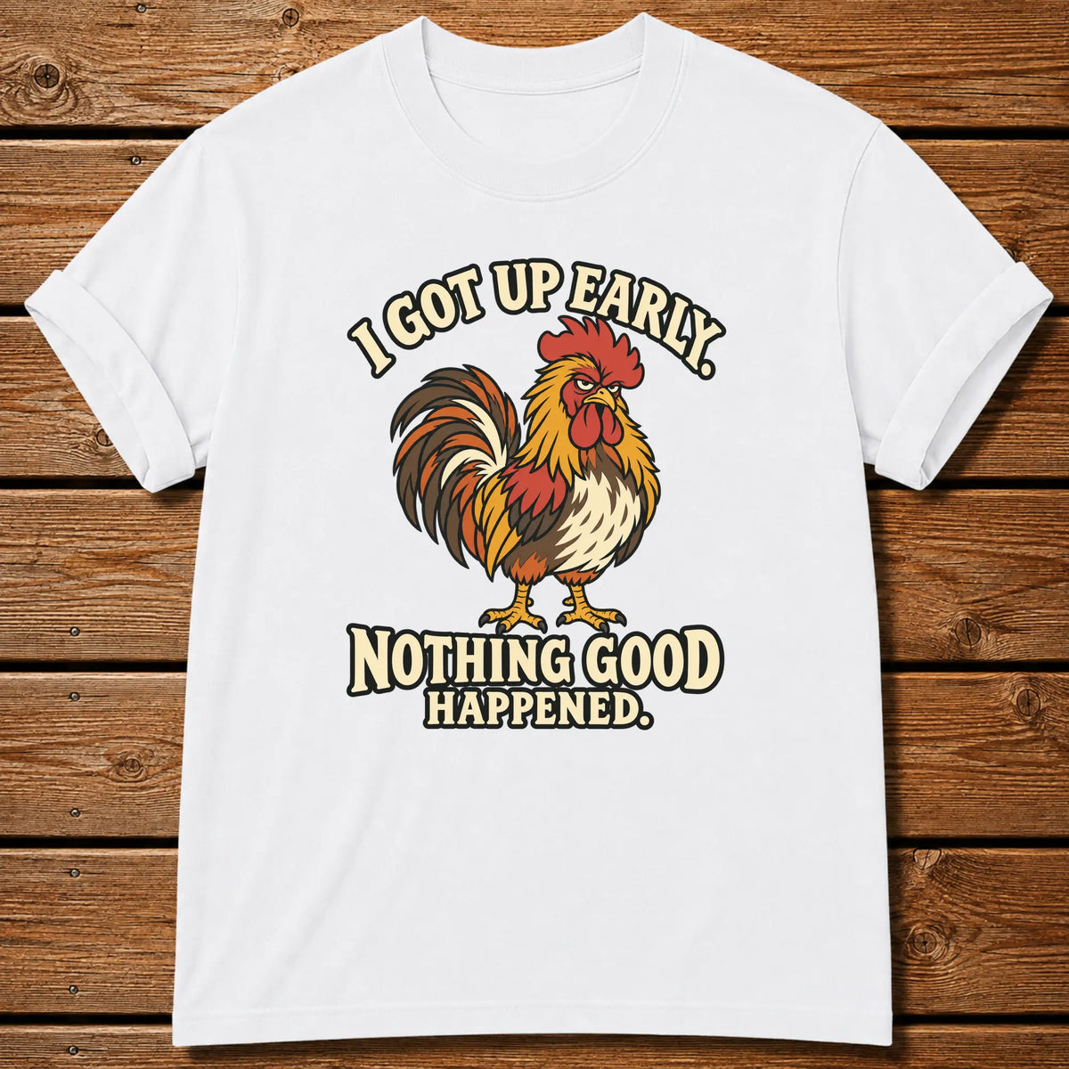 Grumpy Rooster T-Shirt - White