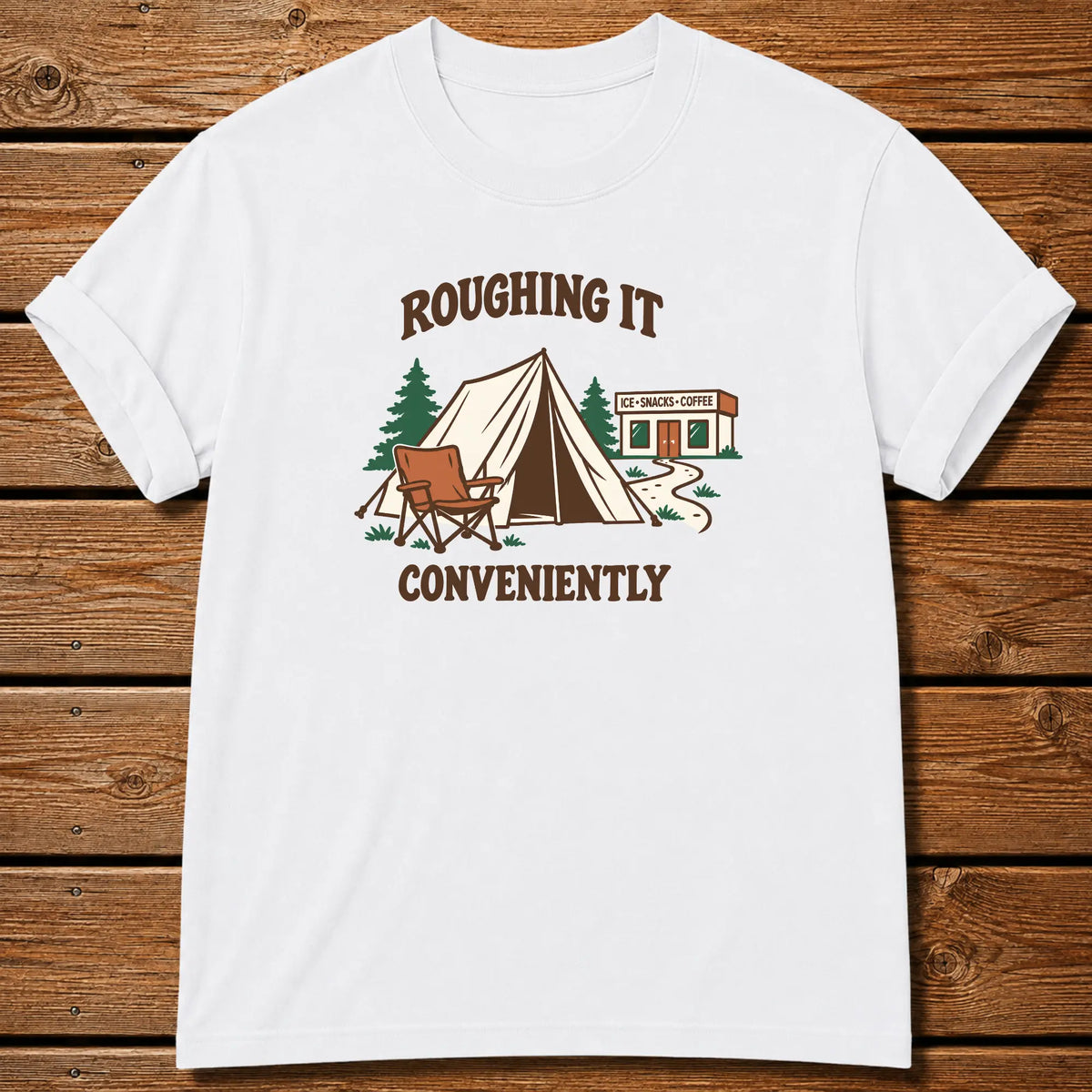 Roughing It T-Shirt - White