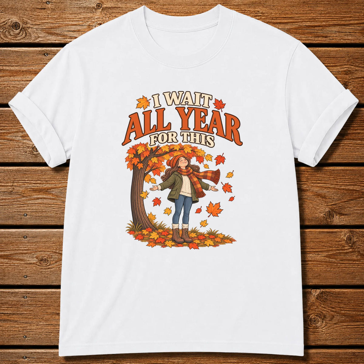 Waiting for Fall T-Shirt - White