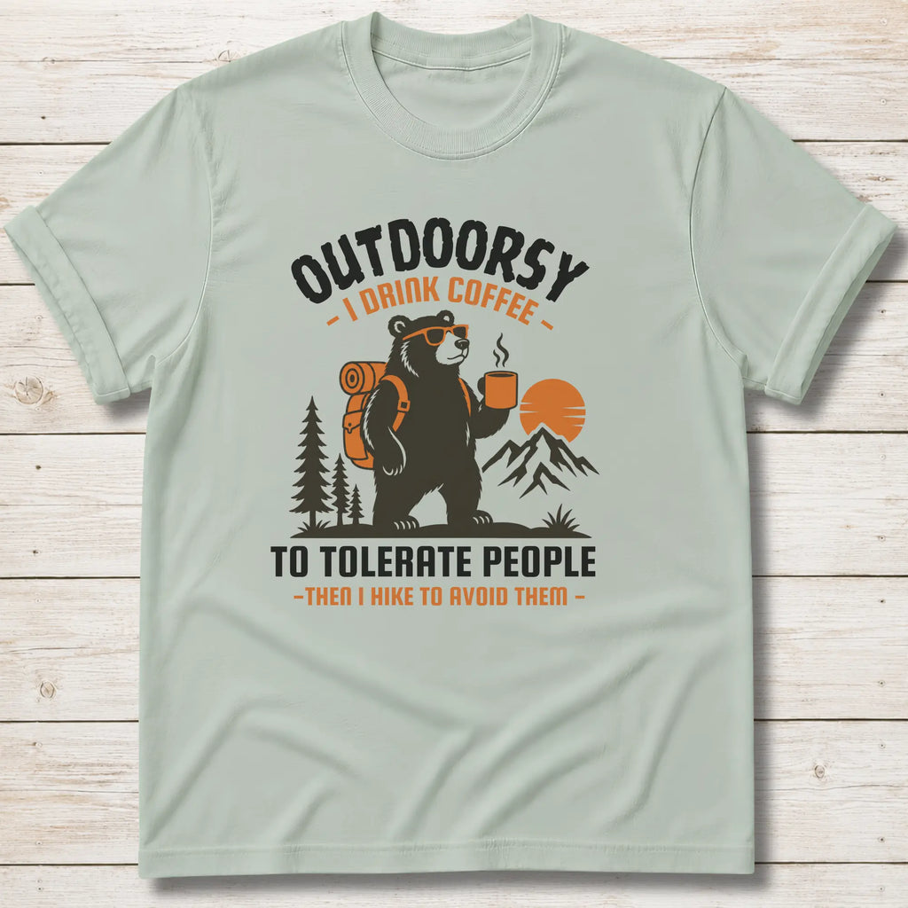 Outdoorsy Coffee Lover T-Shirt - Bay