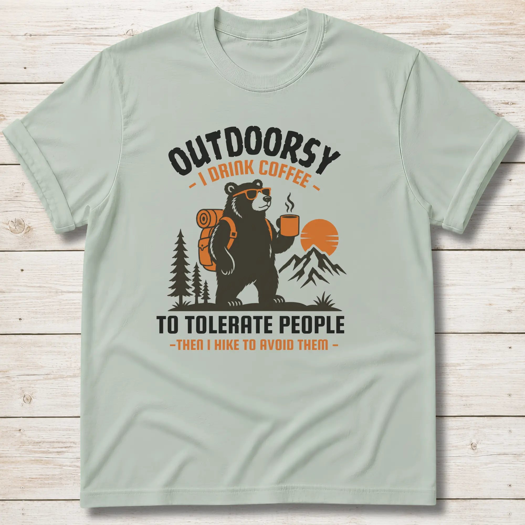 Outdoorsy Coffee Lover T-Shirt - Bay