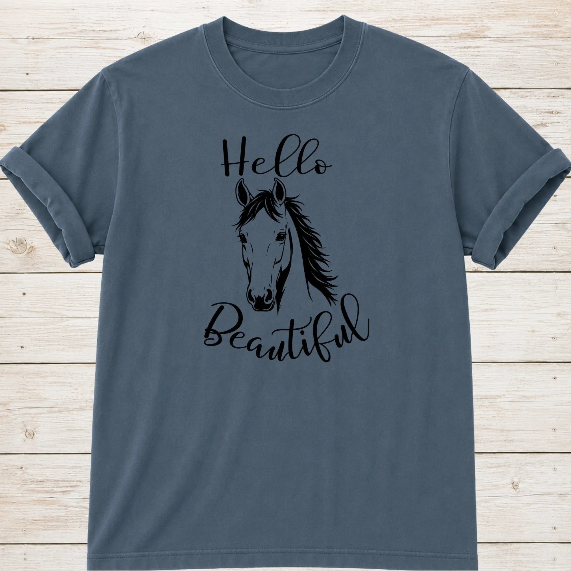 Beautiful Horse T-shirt - Blue Jean