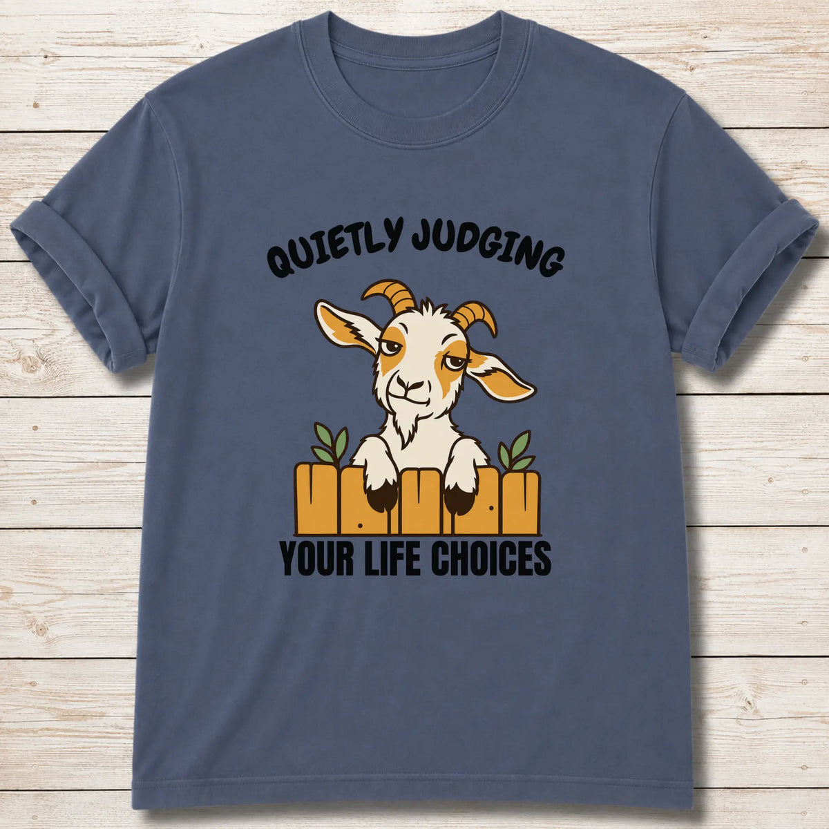 Goat Judging T-Shirt - Blue Jean