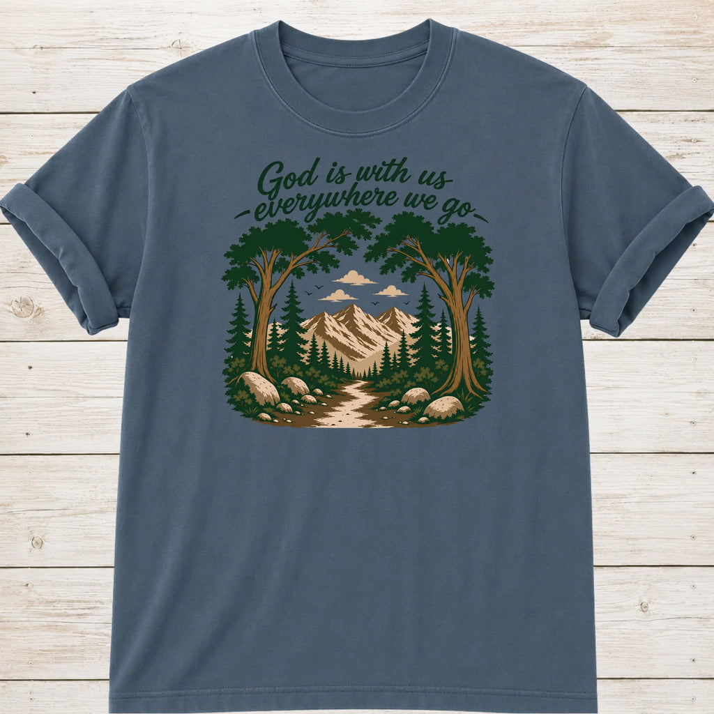 God Everywhere T-shirt - Blue Jean