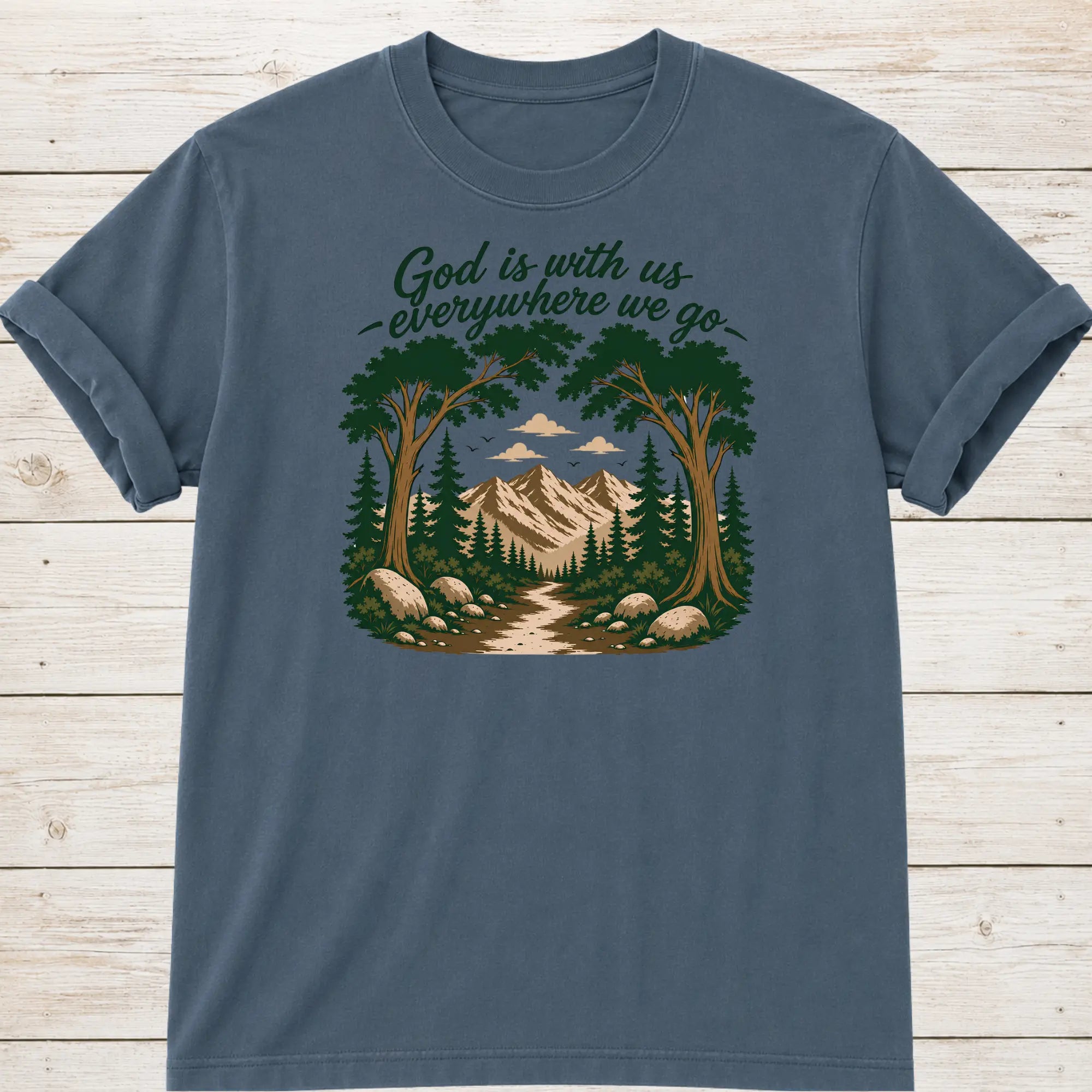 God Everywhere T-shirt - Blue Jean
