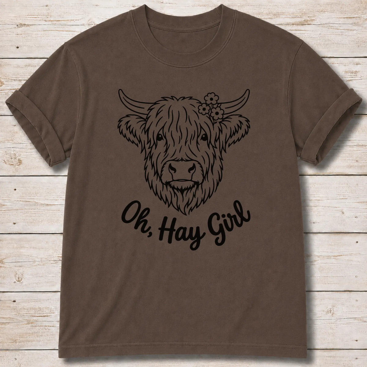 Hey Girl T-Shirt - Espresso