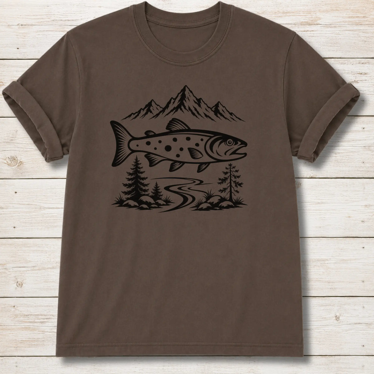Mountain Stream T-Shirt - Espresso