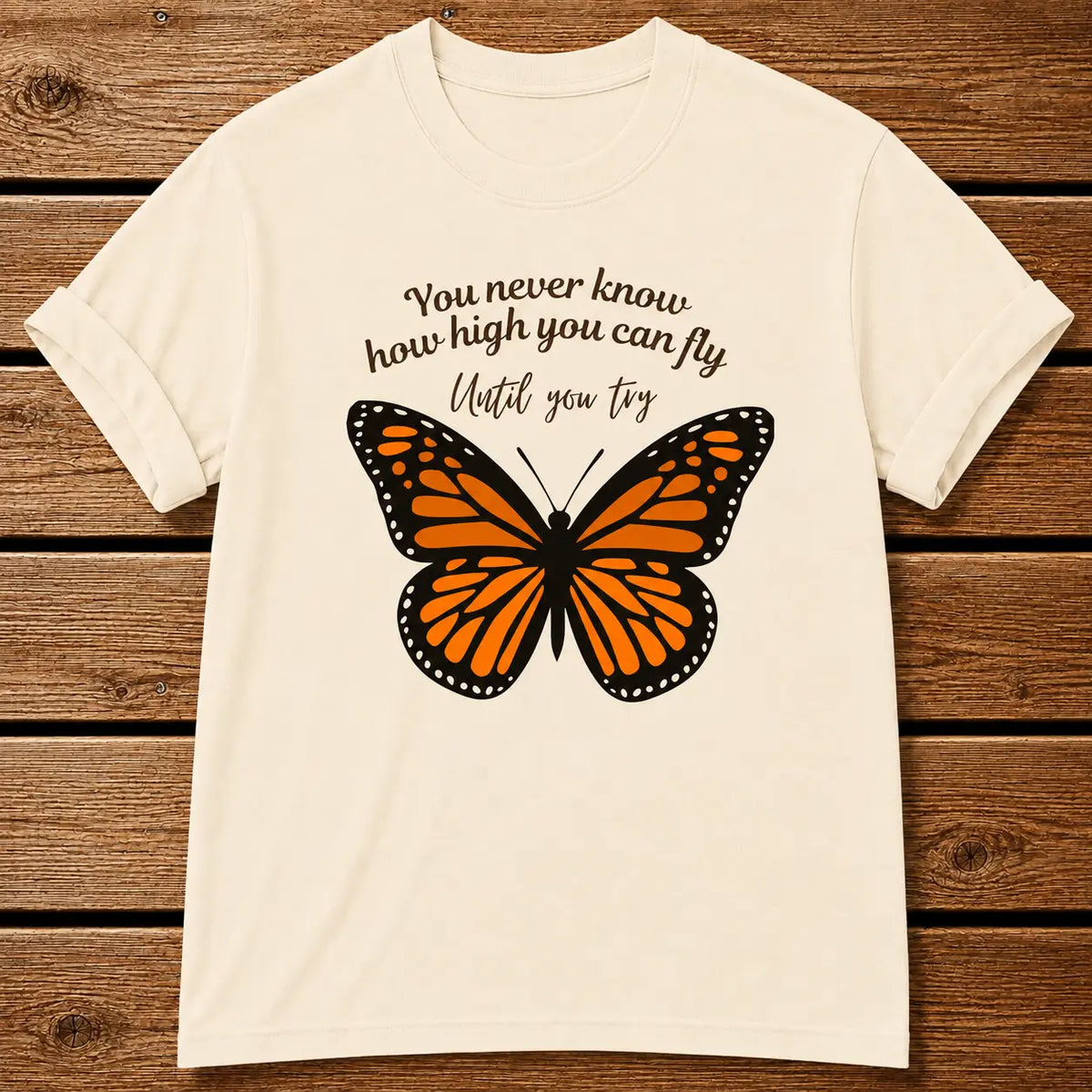 Fly High Butterfly T-Shirt  - Ivory