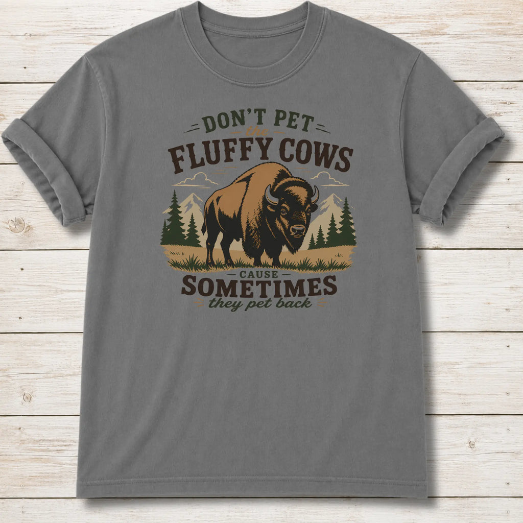 Fluffy Cows T-shirt - Grey