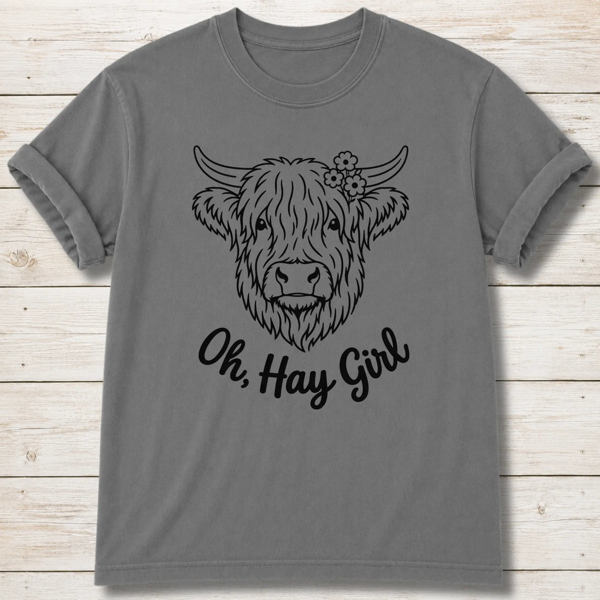 Hey Girl T-Shirt - Grey