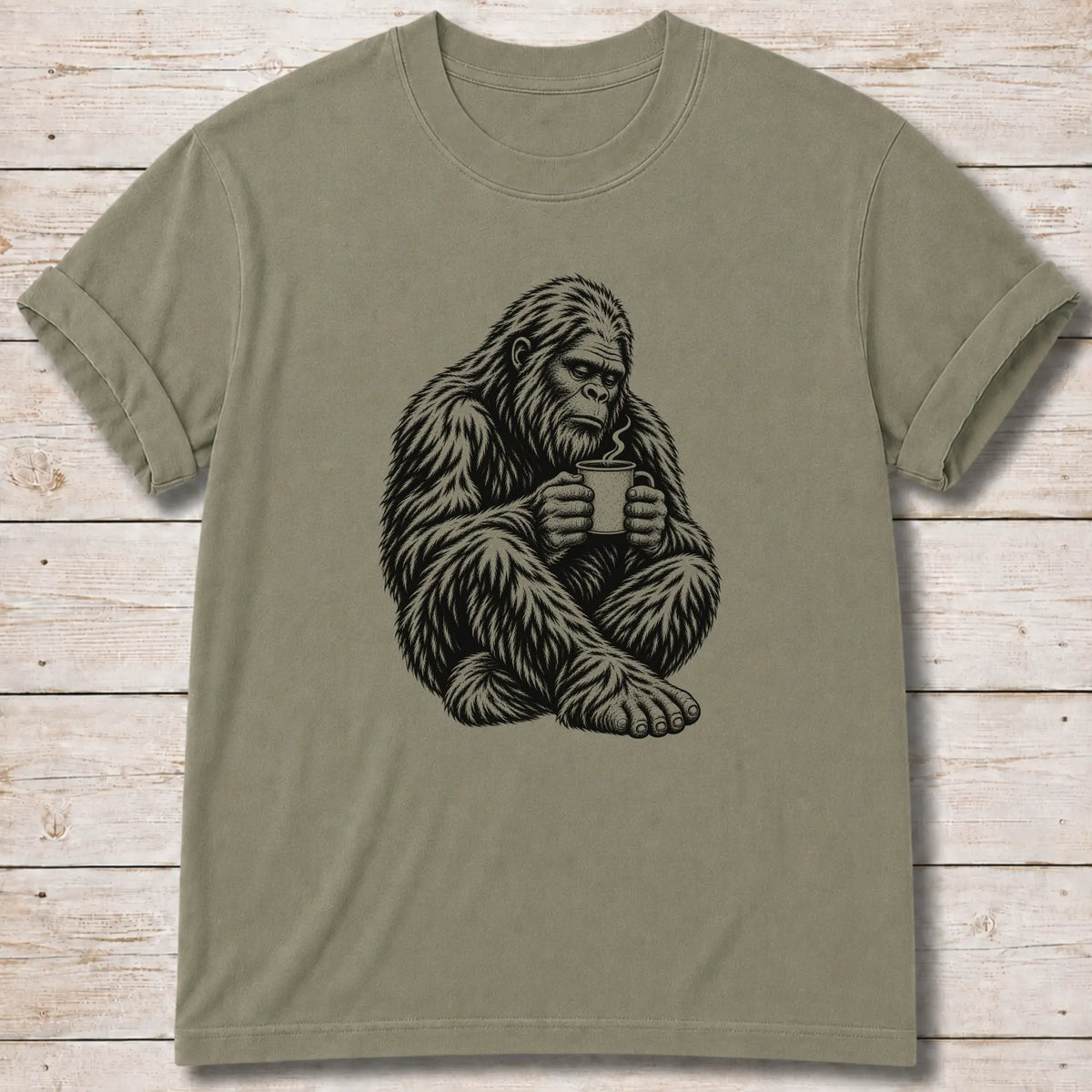 Morning Bigfoot T-Shirt - Khaki