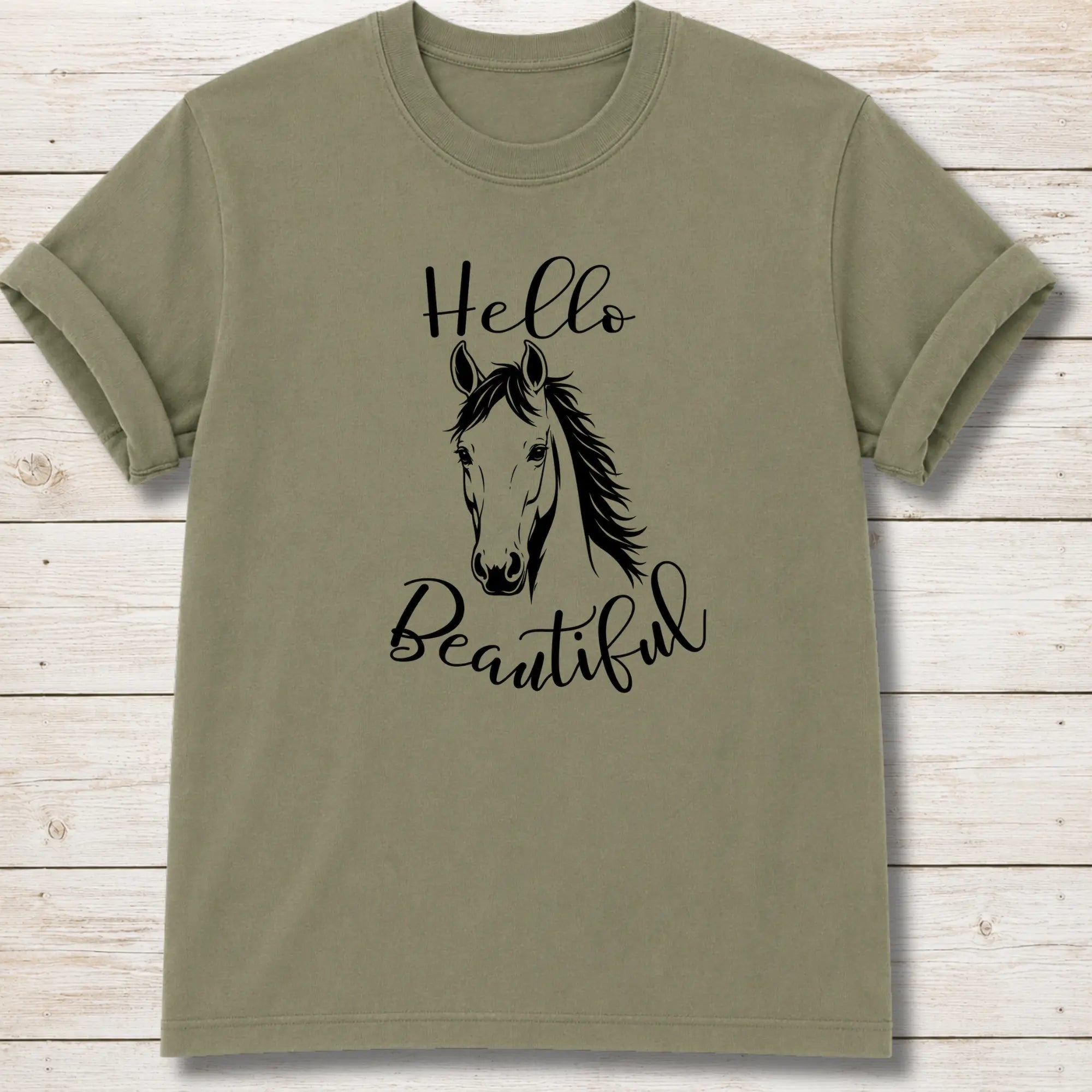 Beautiful Horse T-shirt - Khaki