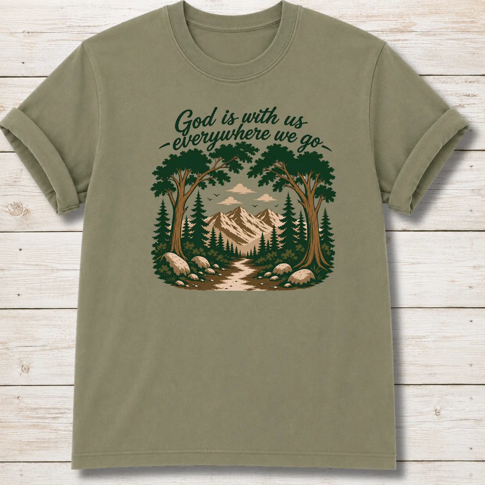 God Everywhere T-shirt - Khaki