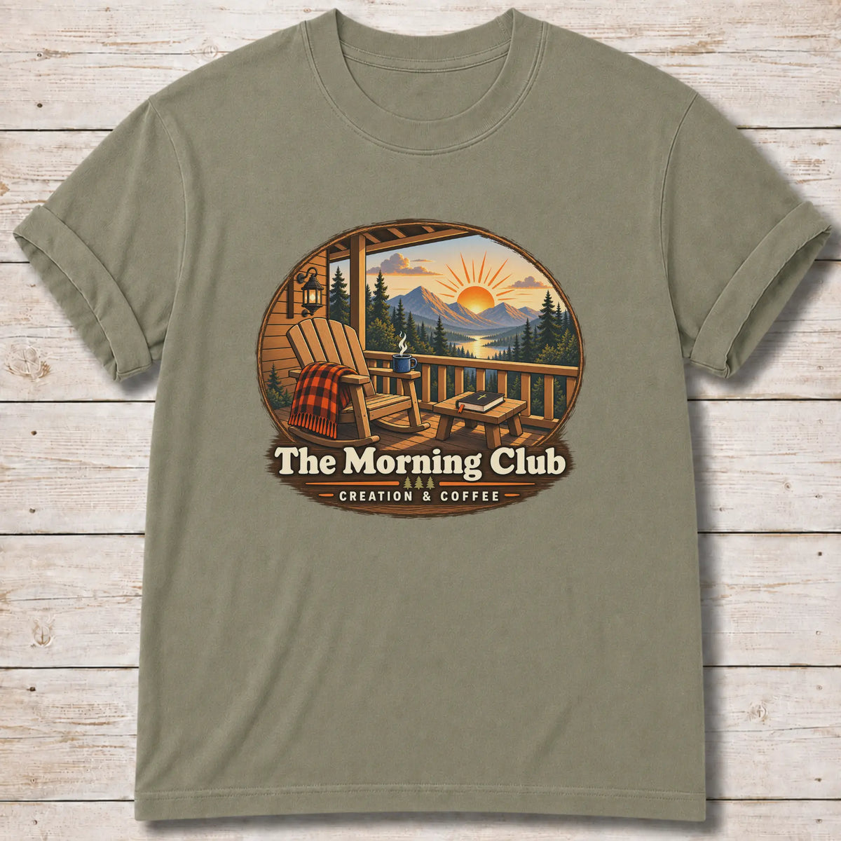 Morning Club T-shirt - Khaki