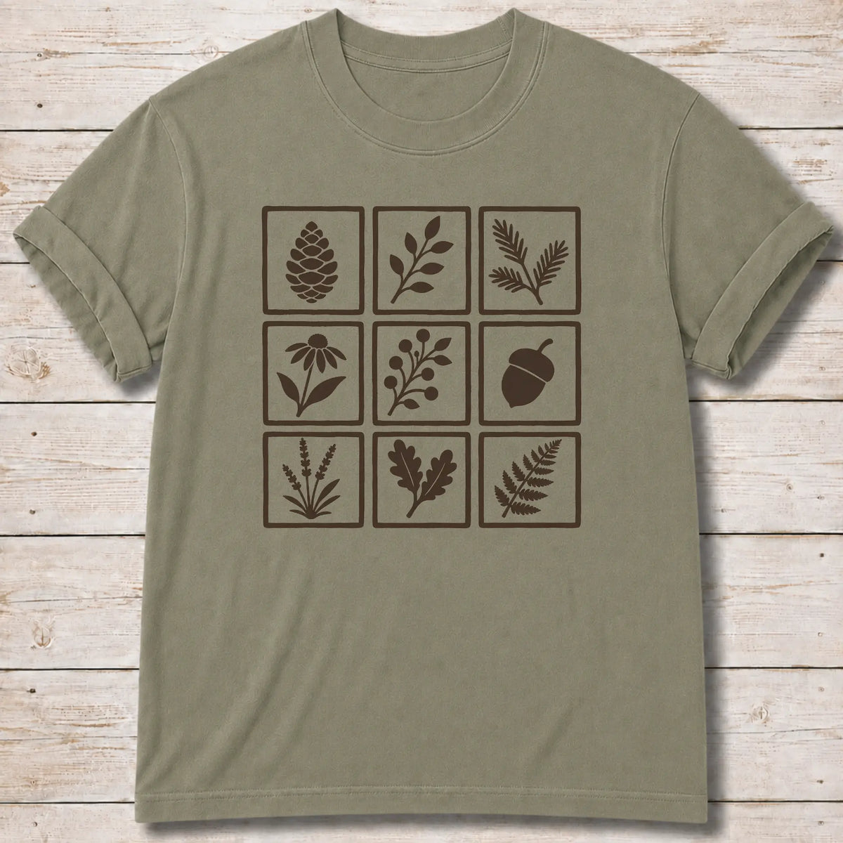 Wild Botanicals T-Shirt - Khaki