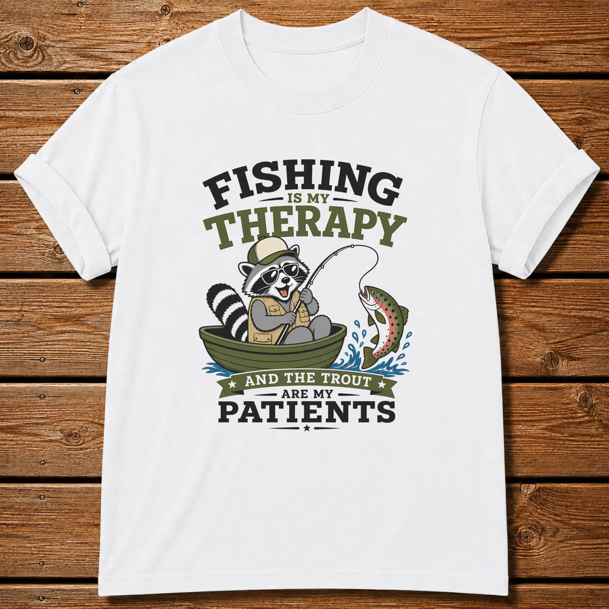 Raccoon Therapy T-Shirt - White